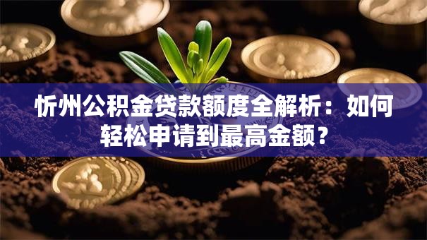 忻州公积金贷款额度全解析：如何轻松申请到最高金额？