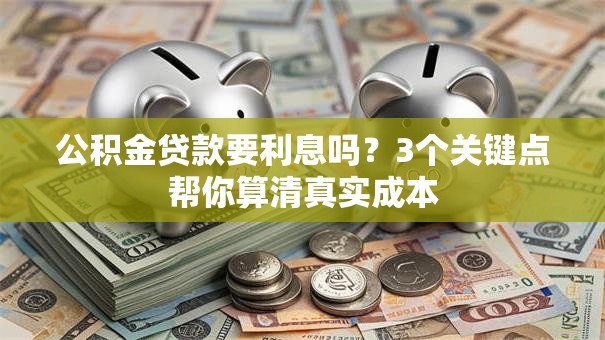 公积金贷款要利息吗？3个关键点帮你算清真实成本
