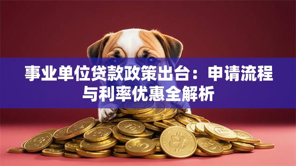 事业单位贷款政策出台：申请流程与利率优惠全解析