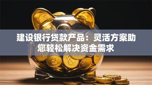 建设银行贷款产品:灵活方案助您轻松解决资金需求 建设银行贷款产品:灵活方案助您轻松解决资金需求