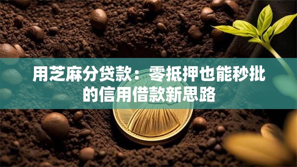 用芝麻分贷款:零抵押也能秒批的信用借款新思路 用芝麻分贷款:零抵押也能秒批的信用借款新思路