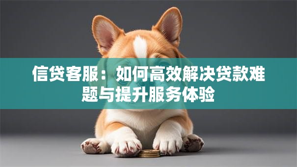 信贷客服:如何高效解决贷款难题与提升服务体验 信贷客服:如何高效解决贷款难题与提升服务体验