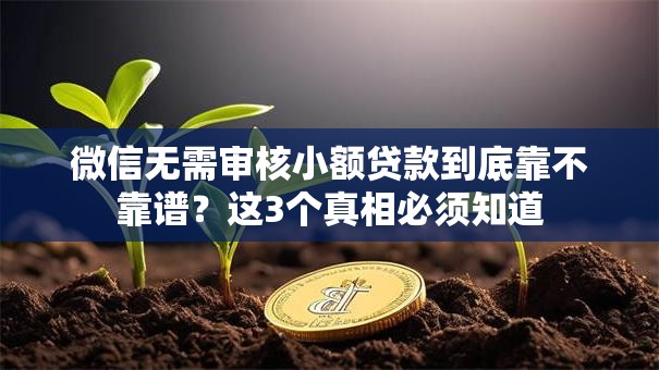 微信无需审核小额贷款到底靠不靠谱?这3个真相必须知道 微信无需审核小额贷款到底靠不靠谱?这3个真相必须知道