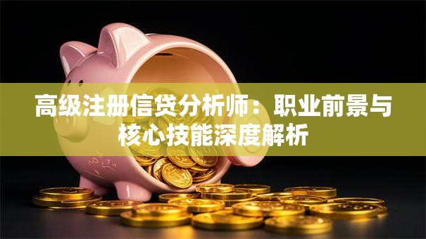 高级注册信贷分析师:职业前景与核心技能深度解析 高级注册信贷分析师:职业前景与核心技能深度解析