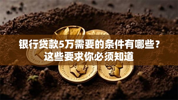 银行贷款5万需要的条件有哪些？这些要求你必须知道
