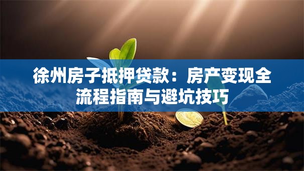 徐州房子抵押贷款：房产变现全流程指南与避坑技巧