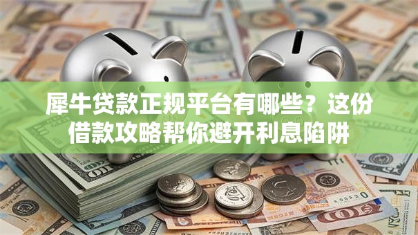 犀牛贷款正规平台有哪些？这份借款攻略帮你避开利息陷阱