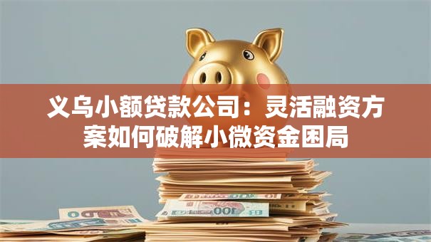 义乌小额贷款公司：灵活融资方案如何破解小微资金困局