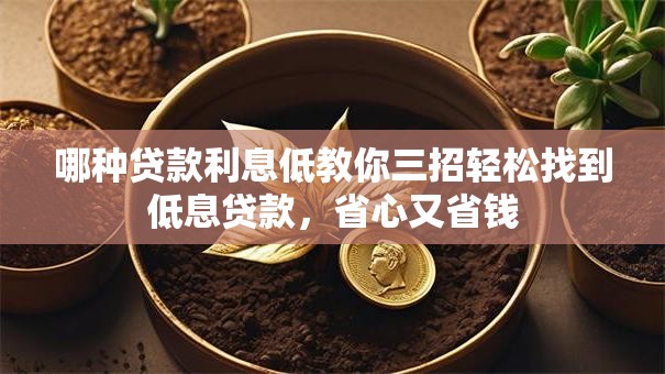 哪种贷款利息低教你三招轻松找到低息贷款,省心又省钱 哪种贷款利息低教你三招轻松找到低息贷款,省心又省钱