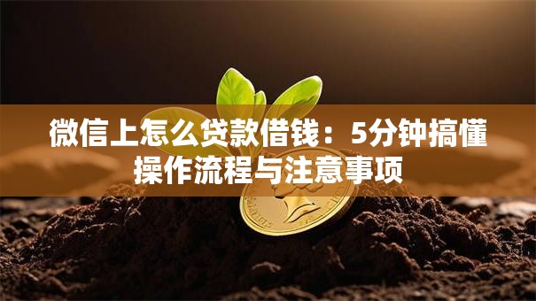 微信上怎么贷款借钱:5分钟搞懂操作流程与注意事项 微信上怎么贷款借钱:5分钟搞懂操作流程与注意事项