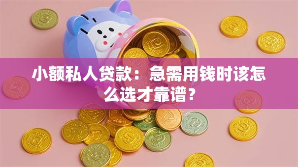 小额私人贷款:急需用钱时该怎么选才靠谱? 小额私人贷款:急需用钱时该怎么选才靠谱?