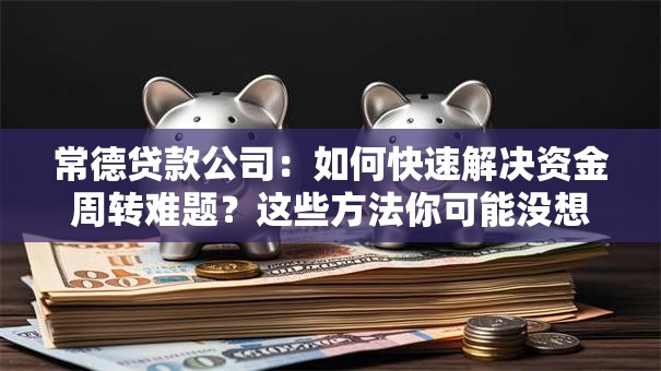 常德贷款公司:如何快速解决资金周转难题?这些方法你可能没想到! 常德贷款公司:如何快速解决资金周转难题?这些方法你可能没想到!