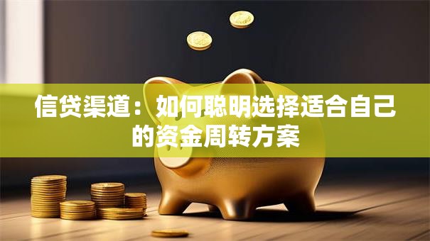信贷渠道：如何聪明选择适合自己的资金周转方案