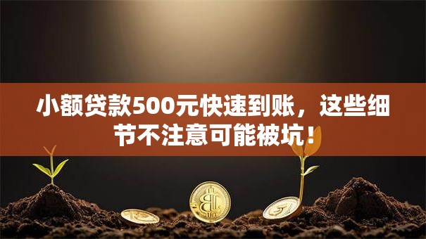 小额贷款500元快速到账,这些细节不注意可能被坑! 小额贷款500元快速到账,这些细节不注意可能被坑!
