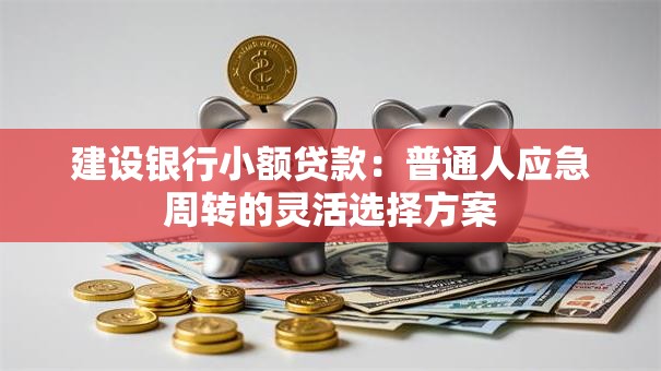 建设银行小额贷款：普通人应急周转的灵活选择方案
