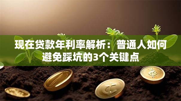 现在贷款年利率解析：普通人如何避免踩坑的3个关键点