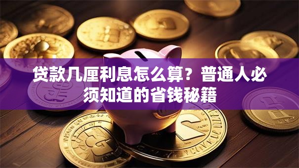 贷款几厘利息怎么算?普通人必须知道的省钱秘籍 贷款几厘利息怎么算?普通人必须知道的省钱秘籍