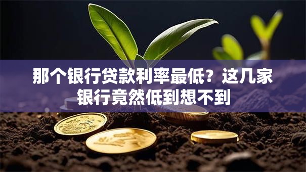 那个银行贷款利率最低？这几家银行竟然低到想不到