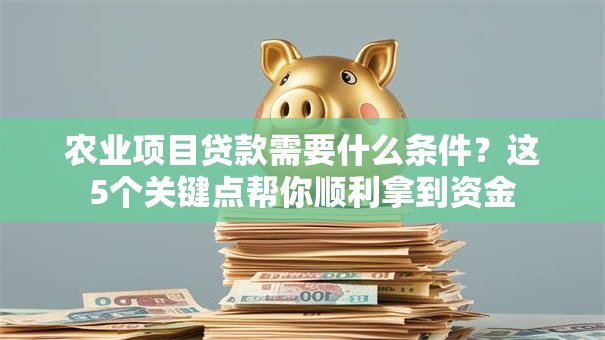 农业项目贷款需要什么条件?这5个关键点帮你顺利拿到资金 农业项目贷款需要什么条件?这5个关键点帮你顺利拿到资金