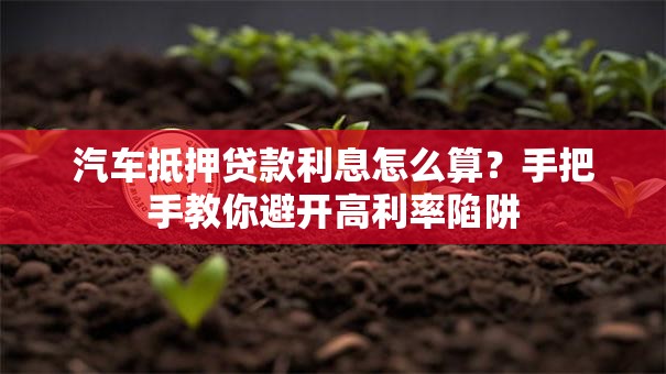 汽车抵押贷款利息怎么算？手把手教你避开高利率陷阱