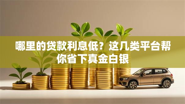 哪里的贷款利息低？这几类平台帮你省下真金白银