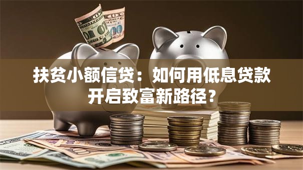 扶贫小额信贷：如何用低息贷款开启致富新路径？
