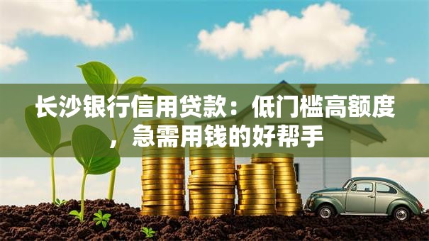 长沙银行信用贷款：低门槛高额度，急需用钱的好帮手
