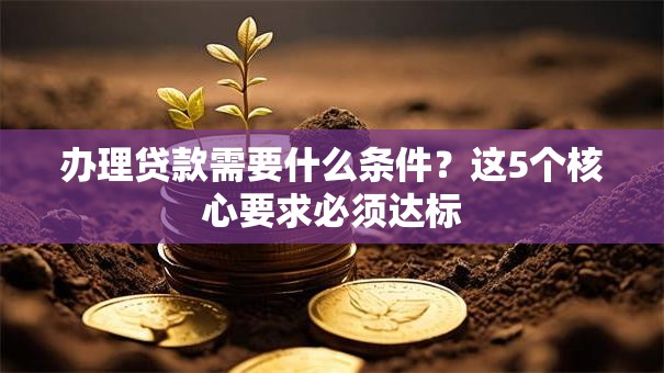 办理贷款需要什么条件？这5个核心要求必须达标
