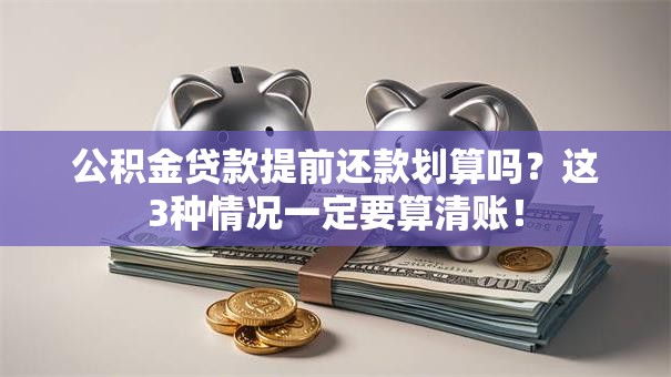 公积金贷款提前还款划算吗？这3种情况一定要算清账！