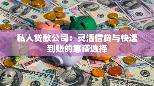 私人贷款公司：灵活借贷与快速到账的靠谱选择