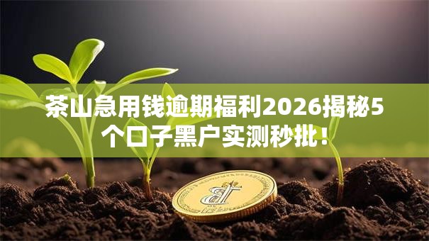 茶山急用钱逾期福利2026揭秘5个口子黑户实测秒批！