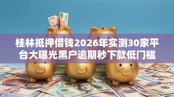 桂林抵押借钱2026年实测30家平台大曝光黑户逾期秒下款低门槛盘点！