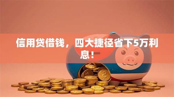 信用贷借钱，四大捷径省下5万利息！