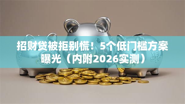 招财贷被拒别慌！5个低门槛方案曝光（内附2026实测）