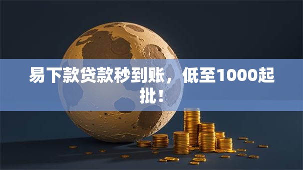 易下款贷款秒到账，低至1000起批！