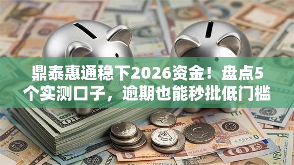 鼎泰惠通稳下2026资金！盘点5个实测口子，逾期也能秒批低门槛！