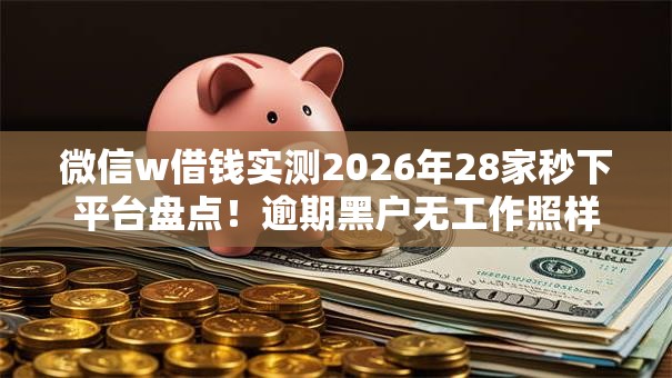 微信w借钱实测2026年28家秒下平台盘点!逾期黑户无工作照样低门槛下款! 微信w借钱实测2026年28家秒下平台盘点!逾期黑户无工作照样低门槛下款!