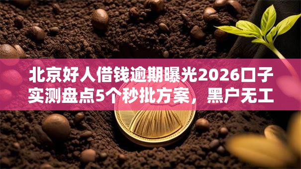 北京好人借钱逾期曝光2026口子实测盘点5个秒批方案，黑户无工作也能低门槛秒下！