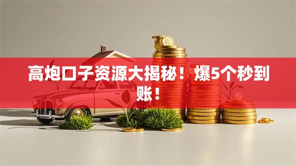 高炮口子资源大揭秘！爆5个秒到账！