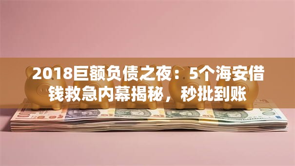 2018巨额负债之夜：5个海安借钱救急内幕揭秘，秒批到账