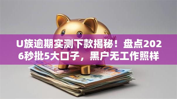 U族逾期实测下款揭秘！盘点2026秒批5大口子，黑户无工作照样低门槛下款！