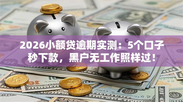 2026小额贷逾期实测：5个口子秒下款，黑户无工作照样过！