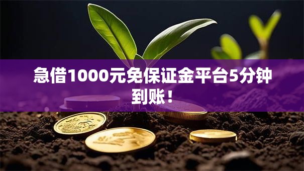 急借1000元免保证金平台5分钟到账! 急借1000元免保证金平台5分钟到账!