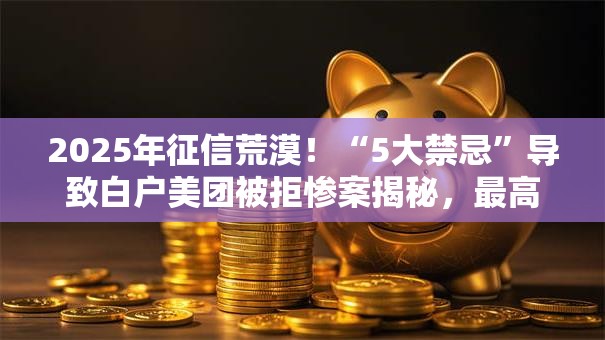 2025年征信荒漠!“5大禁忌”导致白户美团被拒惨案揭秘,最高20万秒批,100%秒下! 2025年征信荒漠!“5大禁忌”导致白户美团被拒惨案揭秘,最高20万秒批,100%秒下!