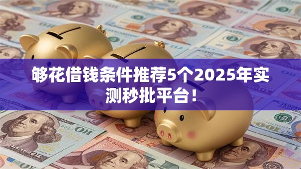 够花借钱条件推荐5个2025年实测秒批平台！