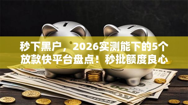 秒下黑户，2026实测能下的5个放款快平台盘点！秒批额度良心选~
