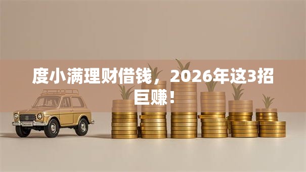 度小满理财借钱，2026年这3招巨赚！