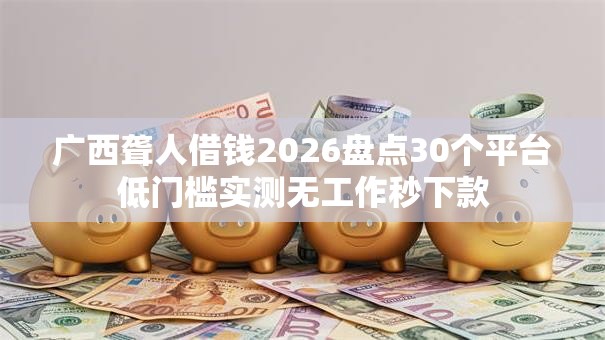 广西聋人借钱2026盘点30个平台低门槛实测无工作秒下款