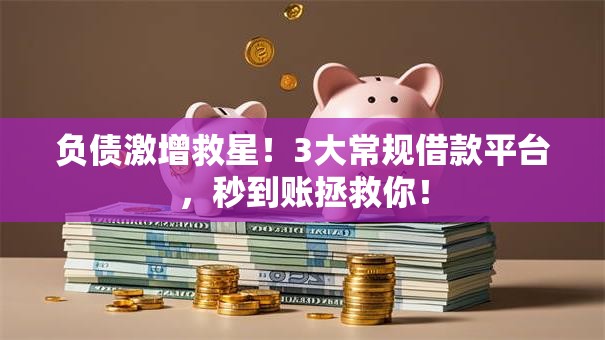 负债激增救星!3大常规借款平台,秒到账拯救你! 负债激增救星!3大常规借款平台,秒到账拯救你!