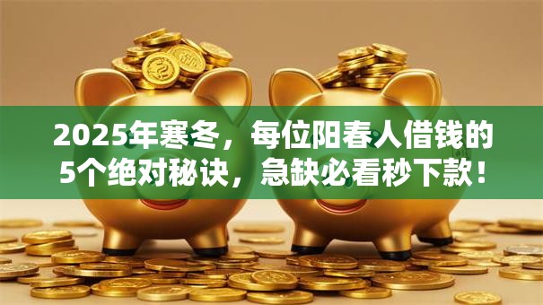 2025年寒冬,每位阳春人借钱的5个绝对秘诀,急缺必看秒下款! 2025年寒冬,每位阳春人借钱的5个绝对秘诀,急缺必看秒下款!